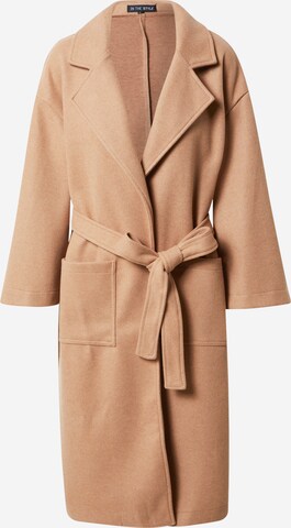 In The Style Between-seasons coat in Beige: front