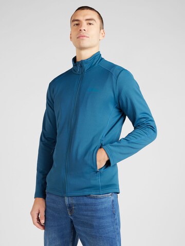 JACK WOLFSKIN Athletic Fleece Jacket 'KOLBENBERG' in Blue: front