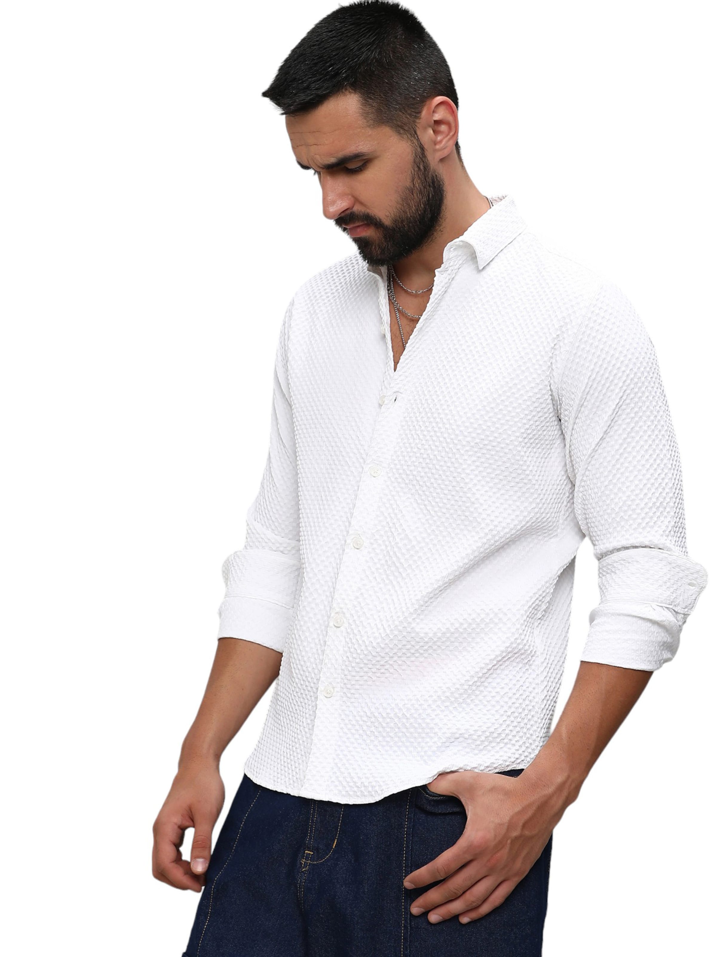 Campus Sutra Regular fit Ing ' Dakota ' - fehér