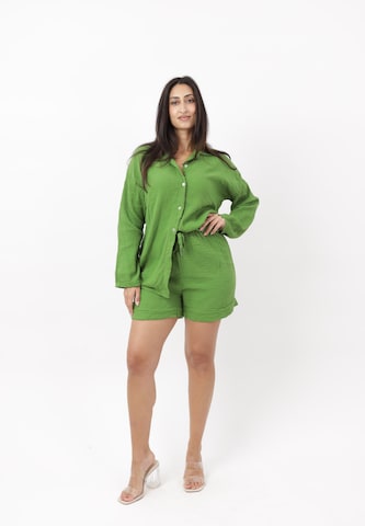 Pantalons de tailleur Elara en vert : devant