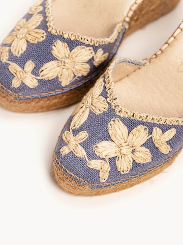 Alhamas - Sandalias 'Alpargata Cuña 10 cm' en azul