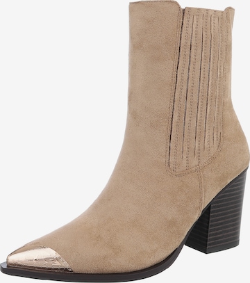 Ital-Design Stiefelette in Braun: Vorderseite