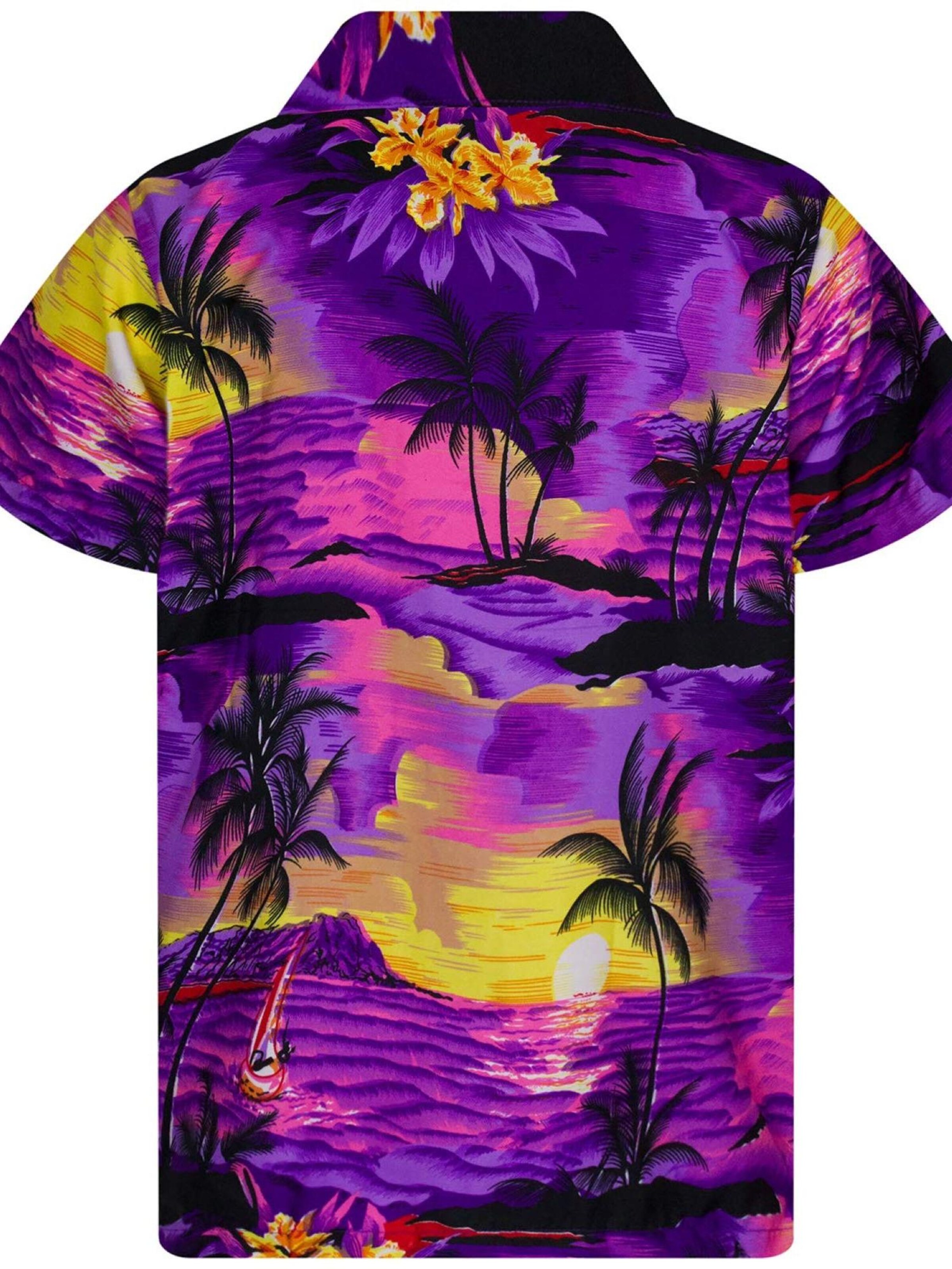 King Kameha Regular Fit Hemd 'Surf'‌‌‌‌‌‌‌ in Lila