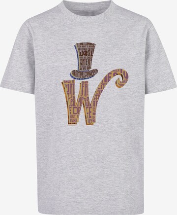 ABSOLUTE CULT Shirt 'Willy Wonka' in Grijs: voorkant