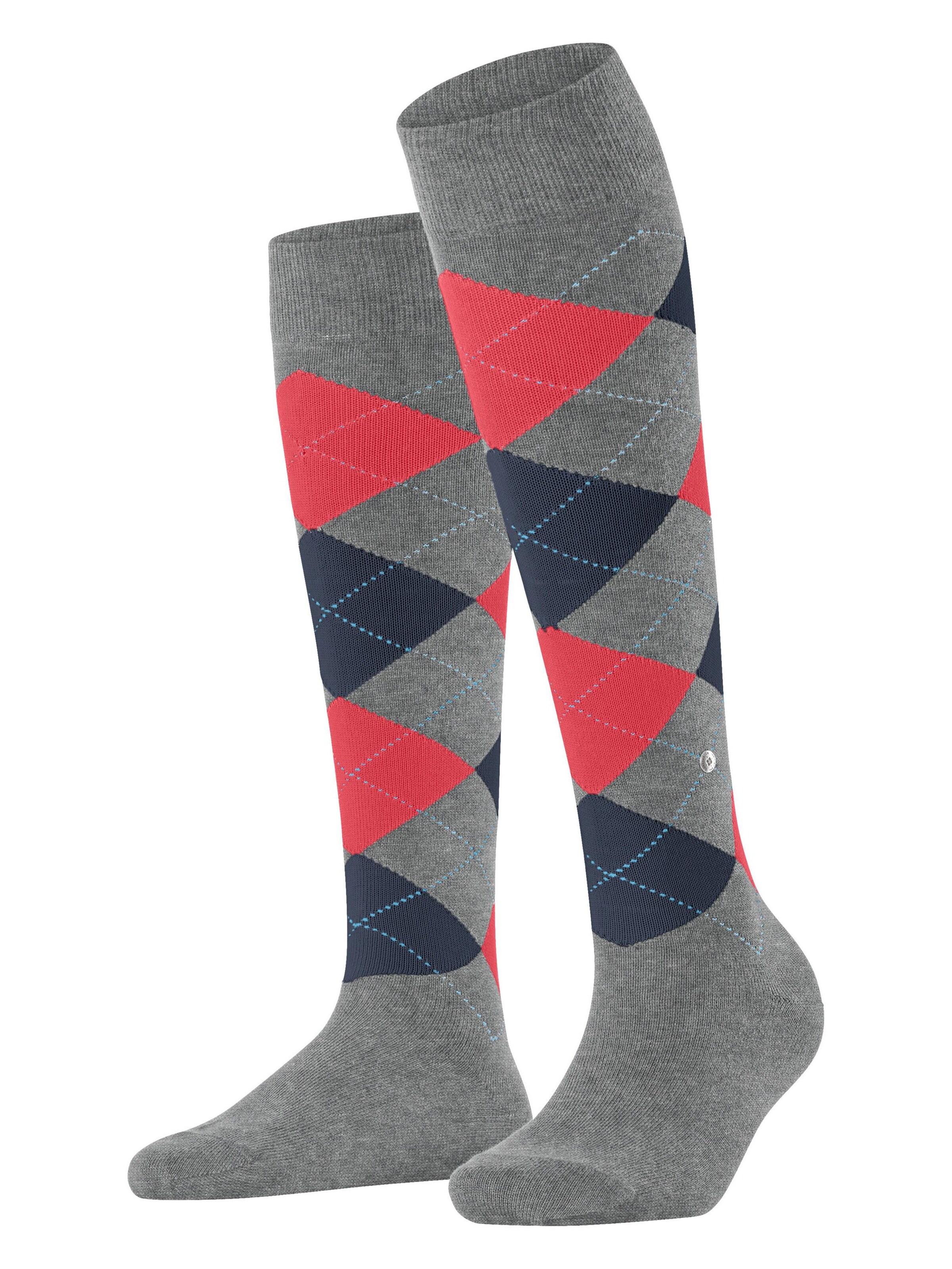 BURLINGTON Overknee Strümpfe 'Queen'‌‌‌‌‌‌‌‌‌‌ in Silber: Vorderseite