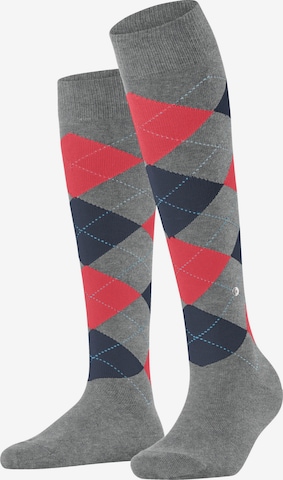 BURLINGTON Overknee Strümpfe 'Queen' in Silber: Vorderseite