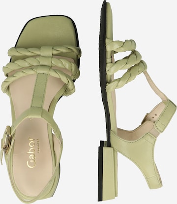 GABOR Páskové sandály – zelená