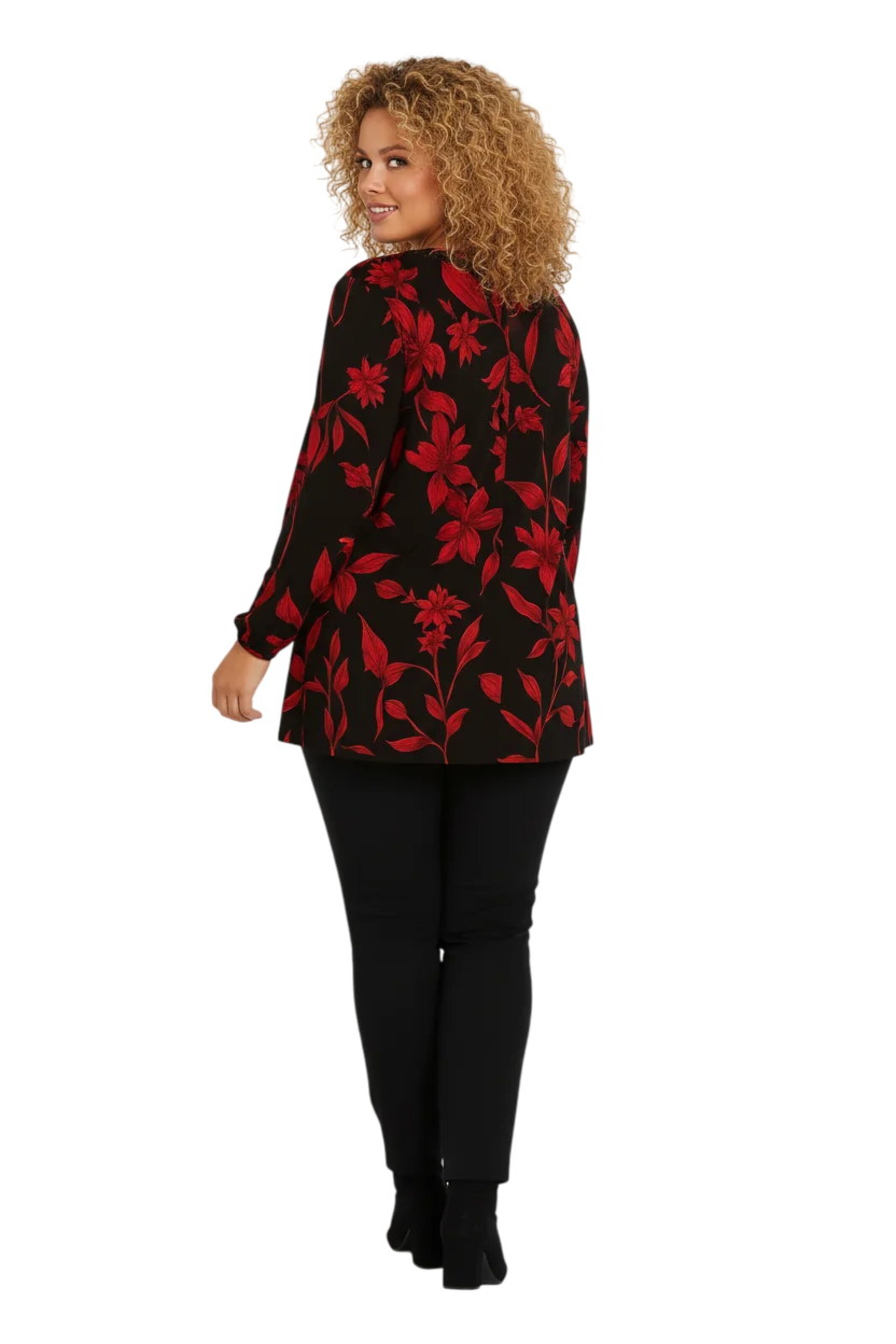 Shape Of You Blouse in Zwart