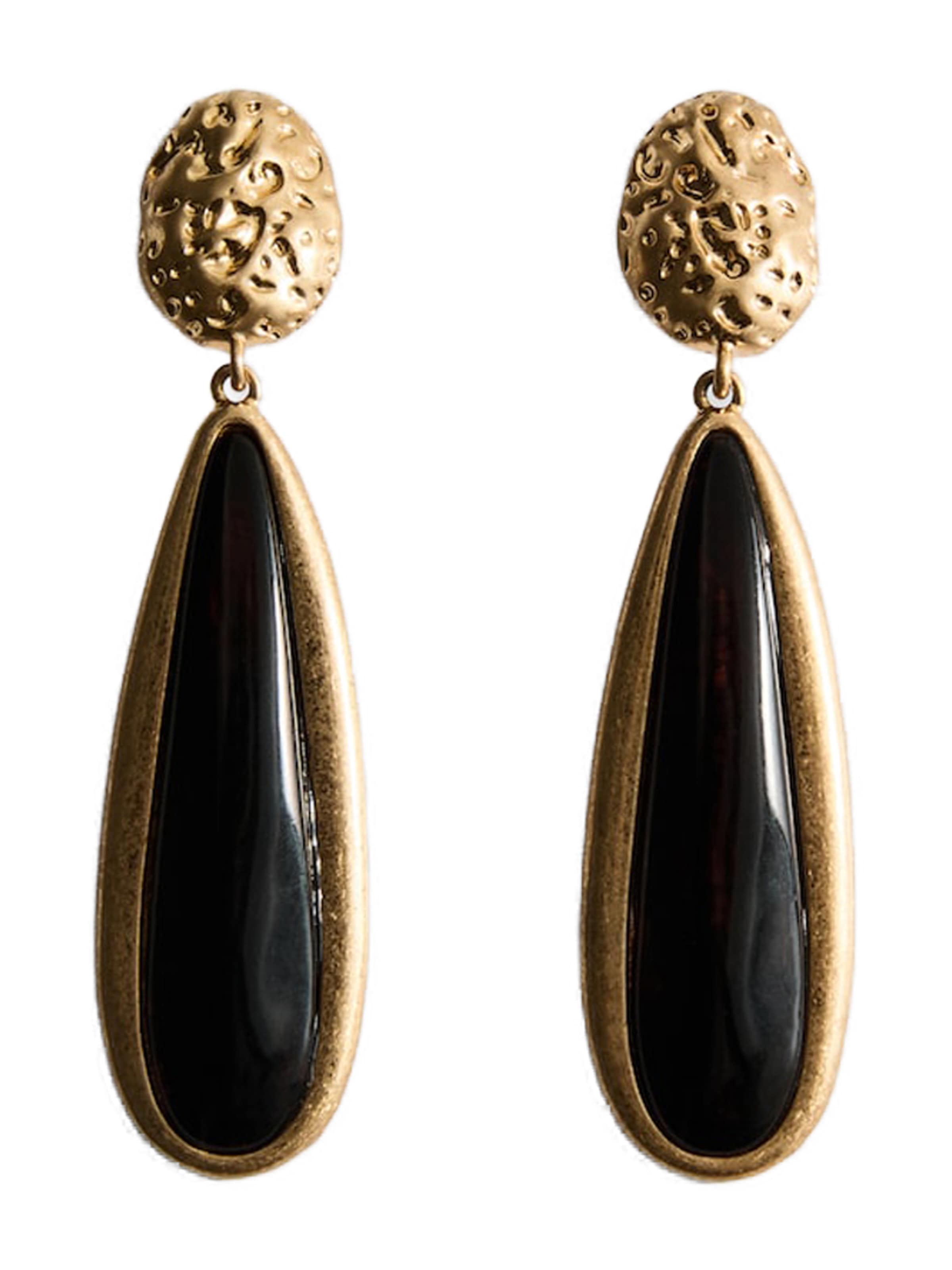 MANGO Earrings 'JORDAN' in Gold / Black, Item view
