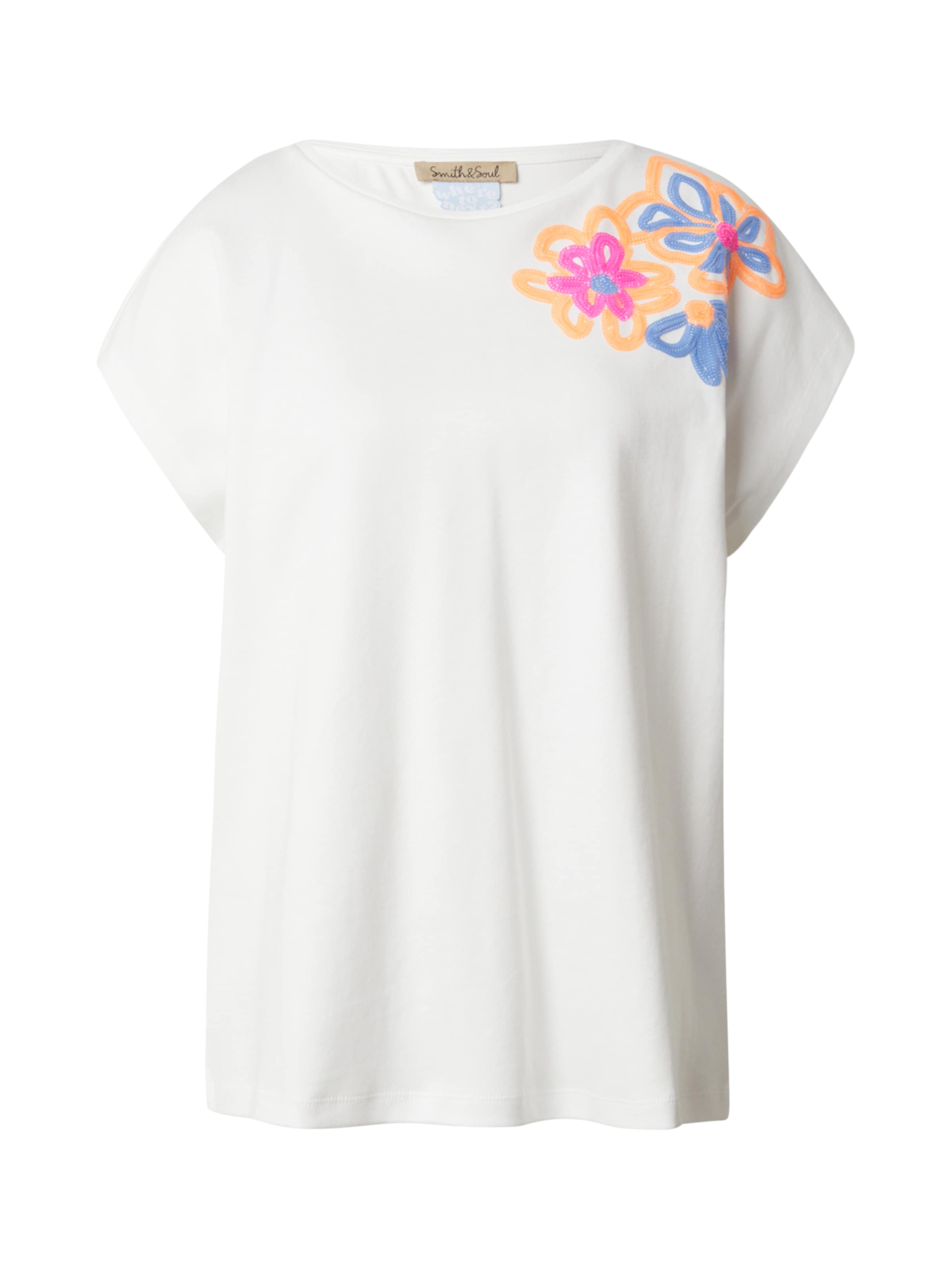 T-shirt Smith&Soul en blanc : devant