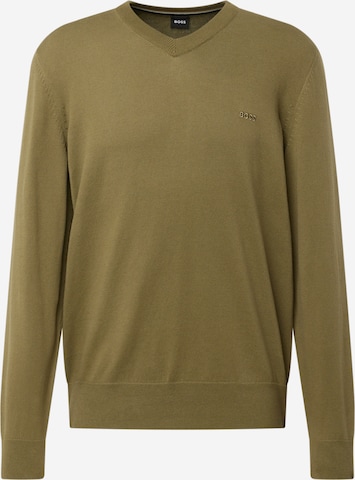 BOSS Black Sweater 'Pacello' in Green: front