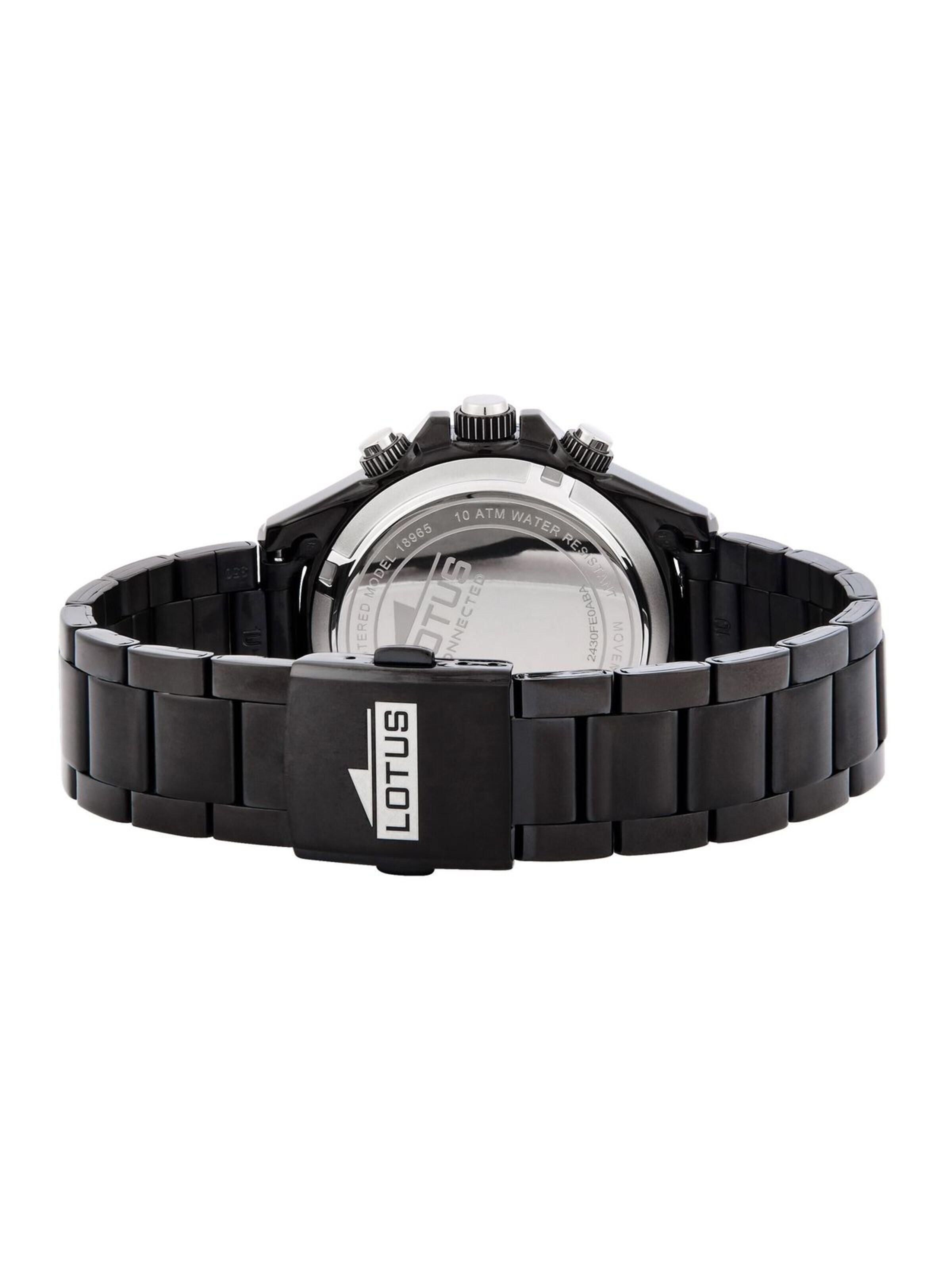 Lotus Analoog horloge in Zwart