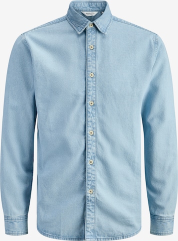 JACK & JONES Slim fit Button Up Shirt 'JJESTANLEY' in Blue: front