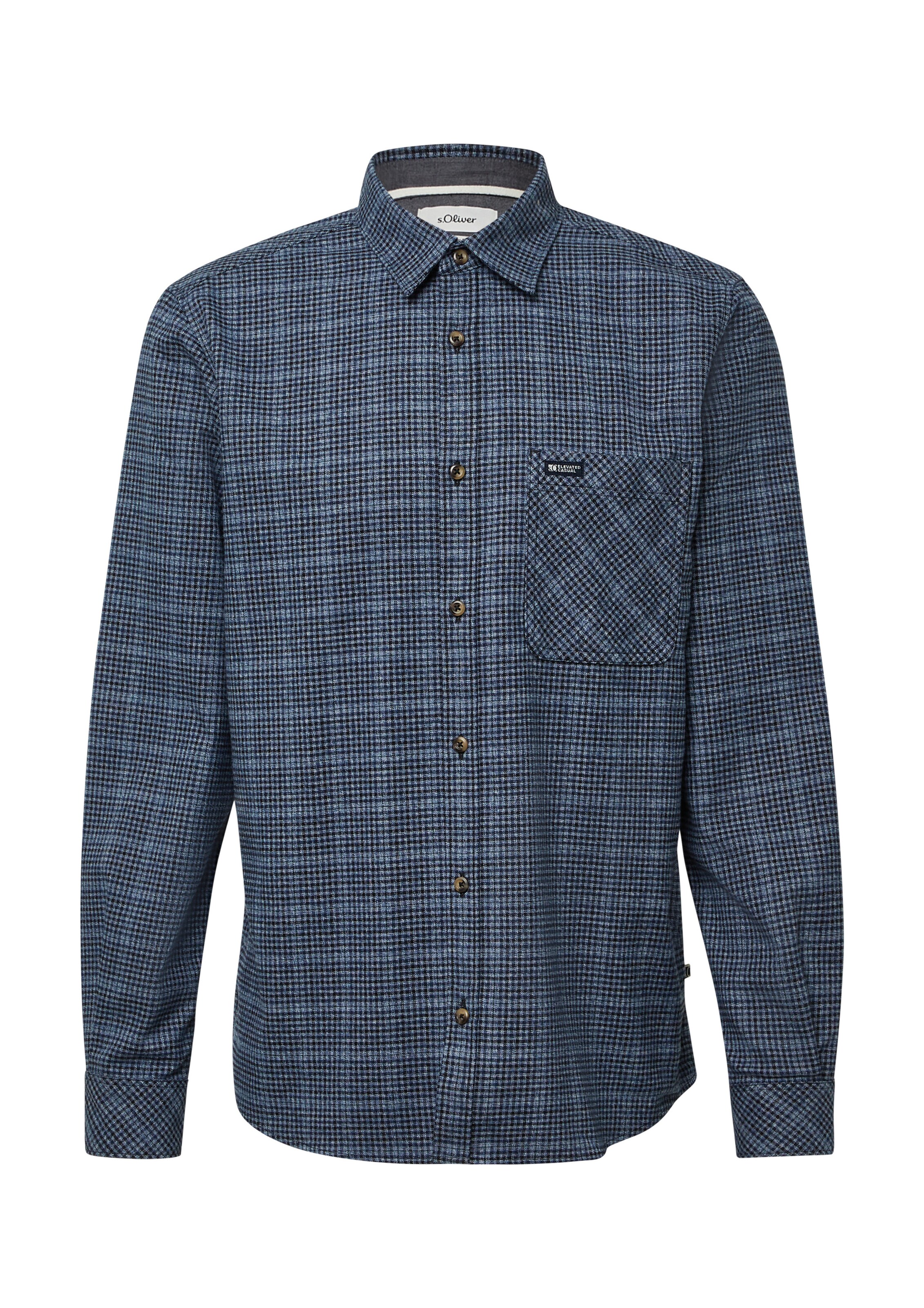 s.Oliver Regular fit Overhemd in Zwart: voorkant