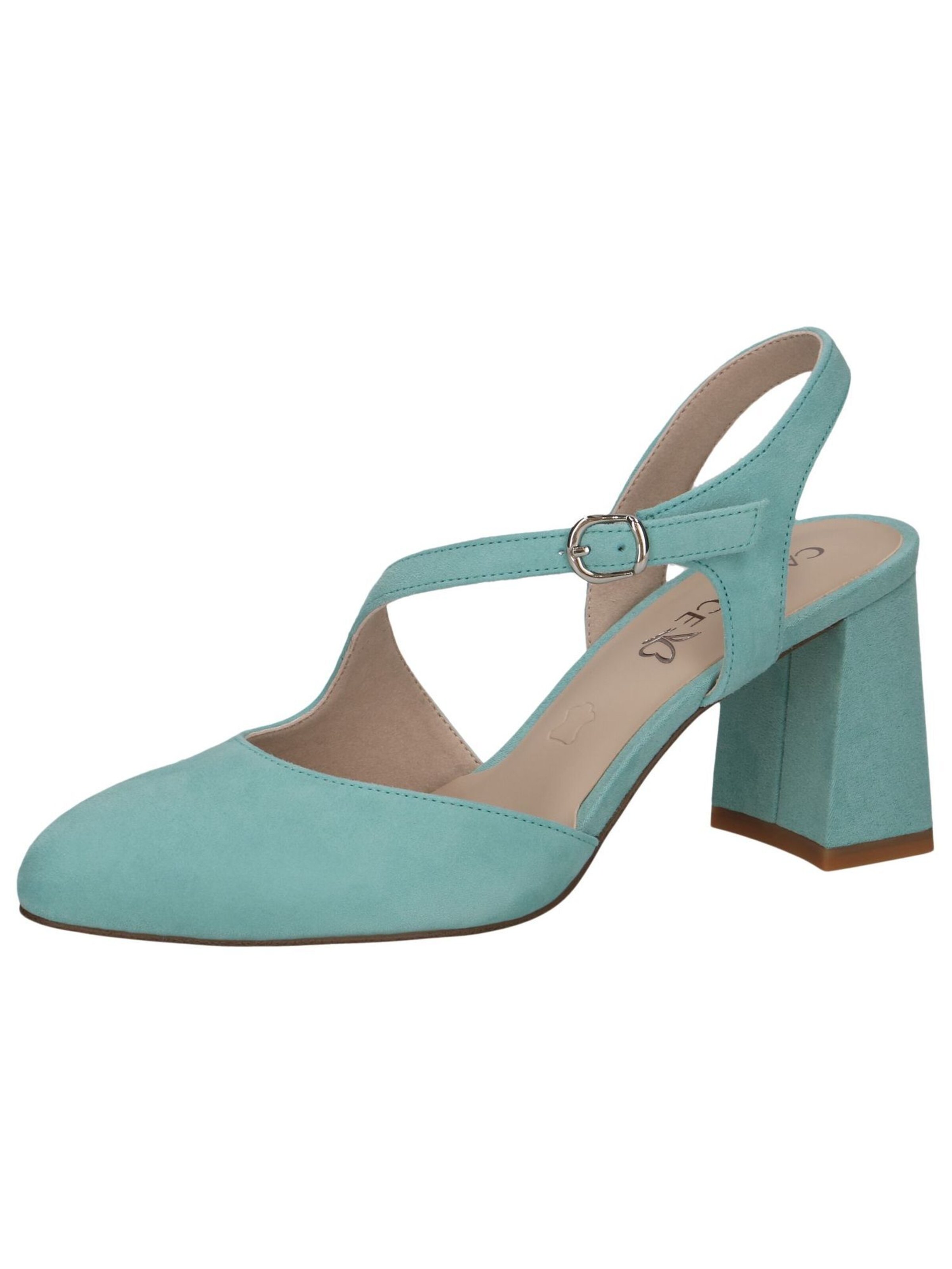 CAPRICE Slingback Pumps in Blue: front