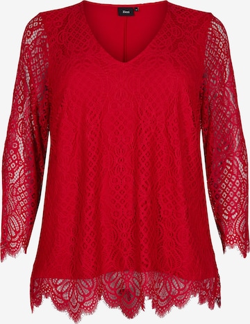 Zizzi Blouse 'Dindy' in Rood: voorkant