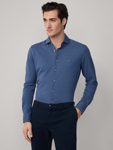 Hackett London Slim Fit Hemd in Blau: Vorderseite