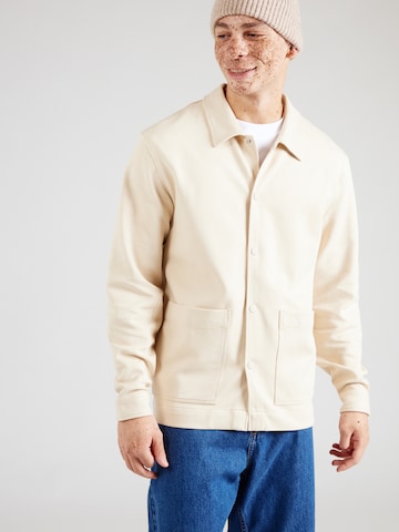 SELECTED HOMME Between-Season Jacket 'SLHRELAXHANK' in Beige: front