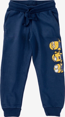 Tapered Pantaloni 'Minions' di Illumination Entertainment in blu: frontale