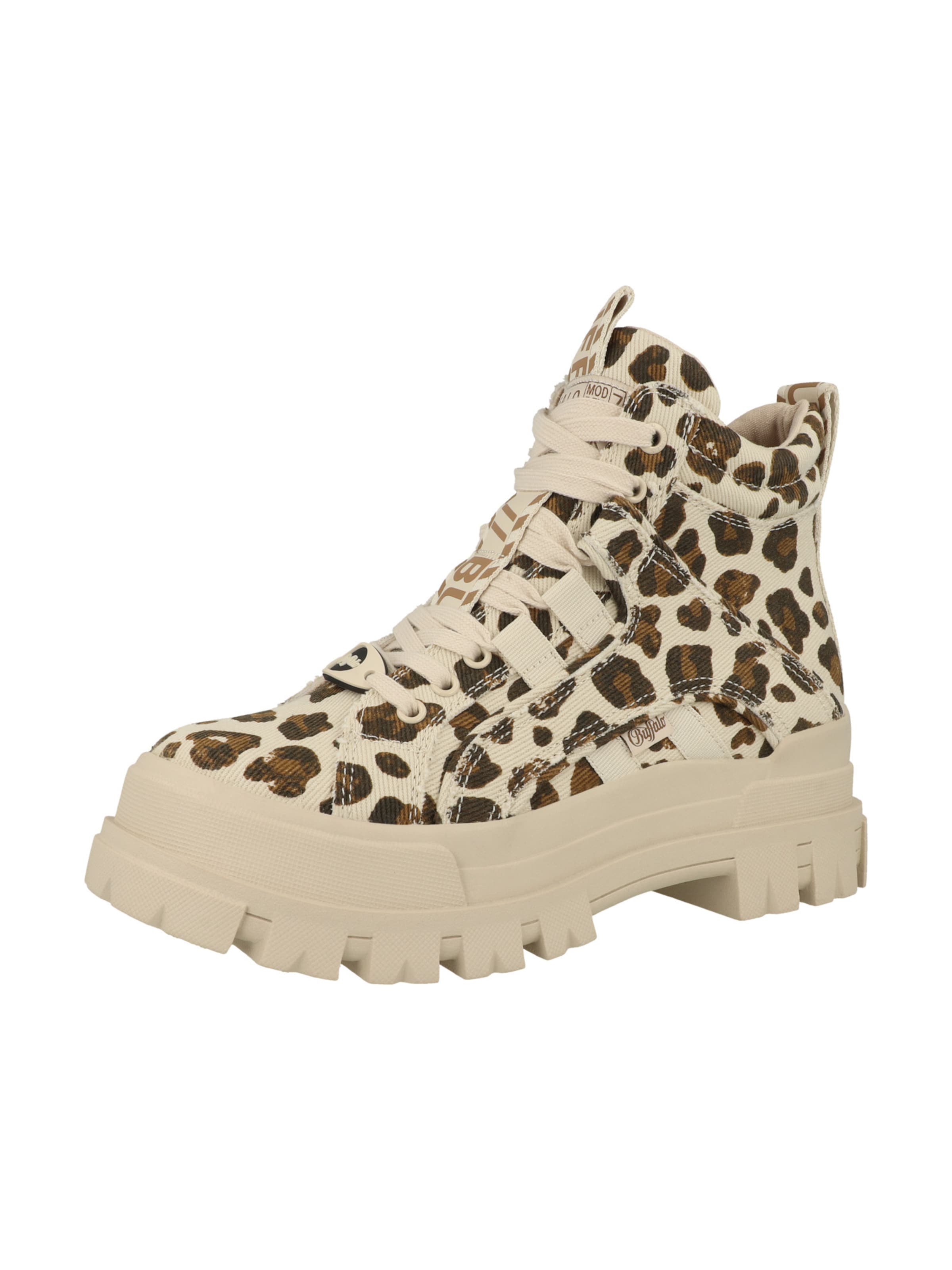 BUFFALO Lace-up bootie 'Aspha' in Beige: front