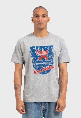 Oldskull Shirt 'Wrldvibe Surf Dreams' in Grijs