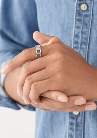 FOSSIL Ring in Silber