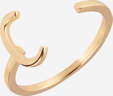 auksinė Design Letters Žiedas: priekis