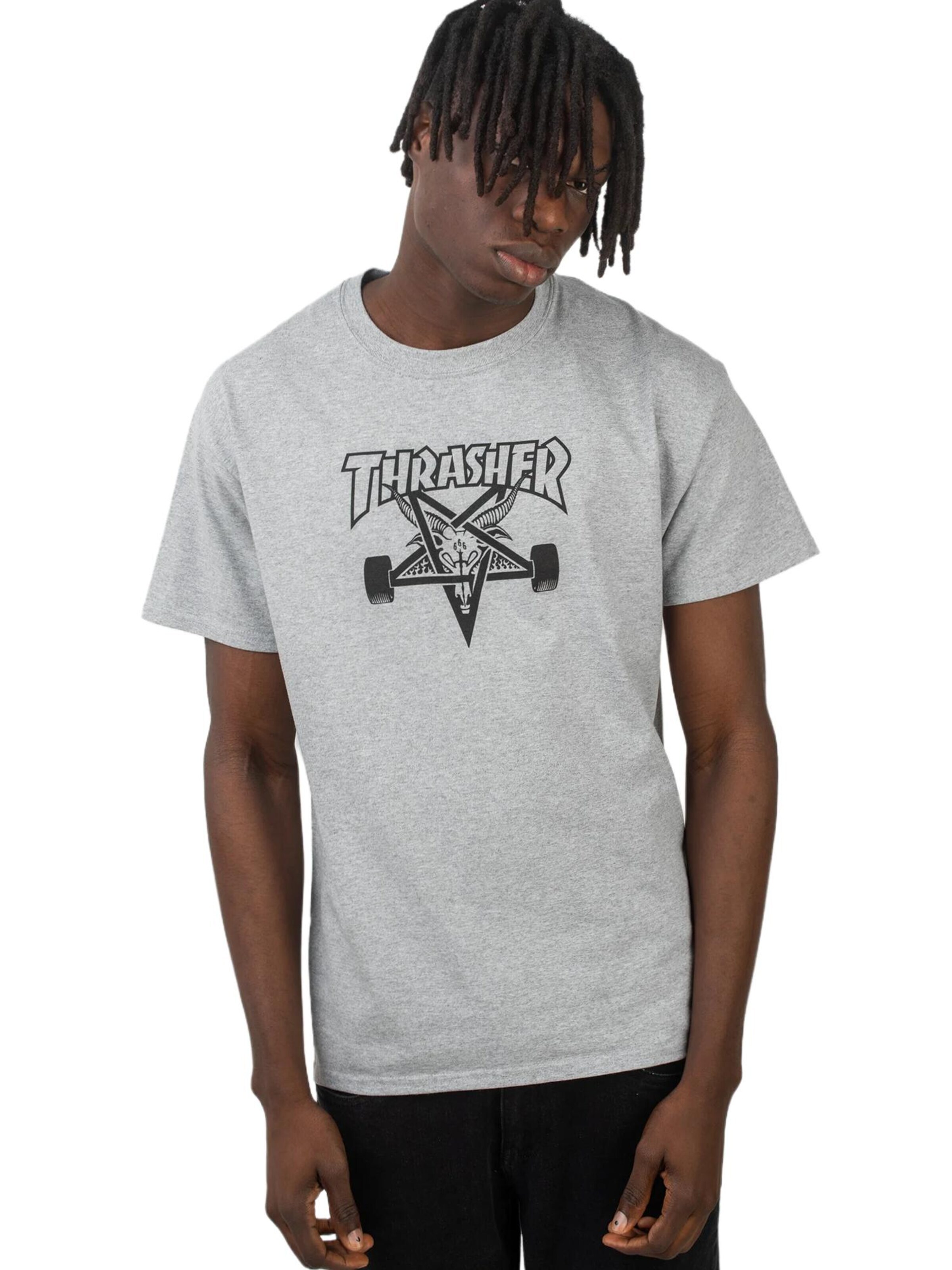THRASHER Shirt 'SKATEGOAT T-SHIRT' in Grijs