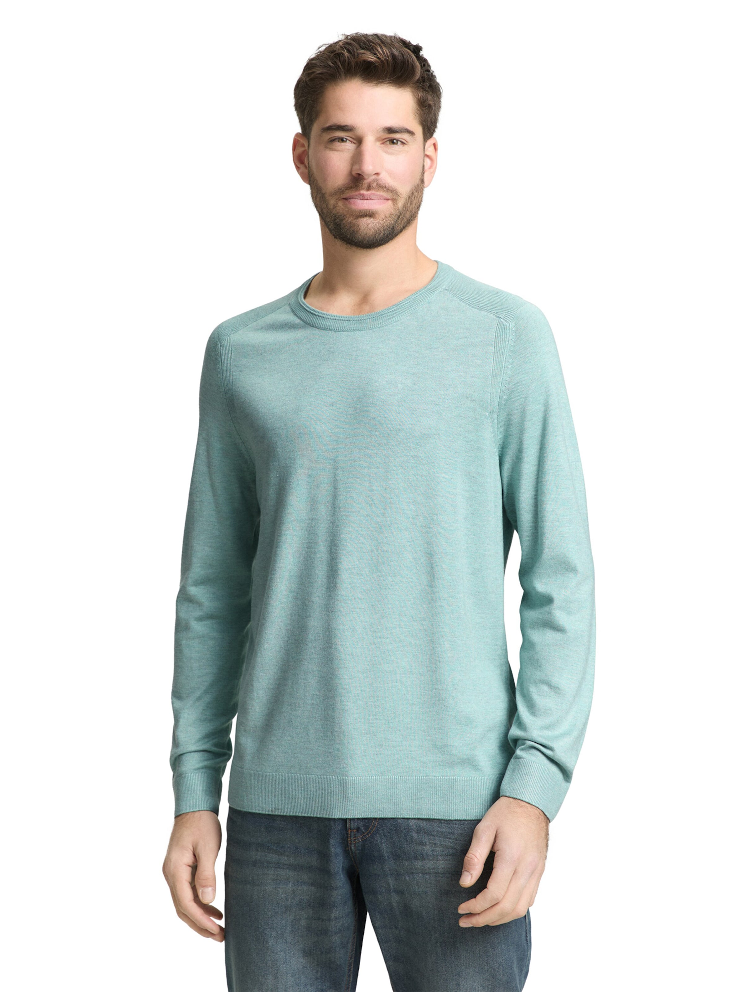 TOM TAILOR Sweater in Green: front