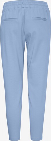 ICHI Slimfit Bandplooibroek 'KATE' in Blauw