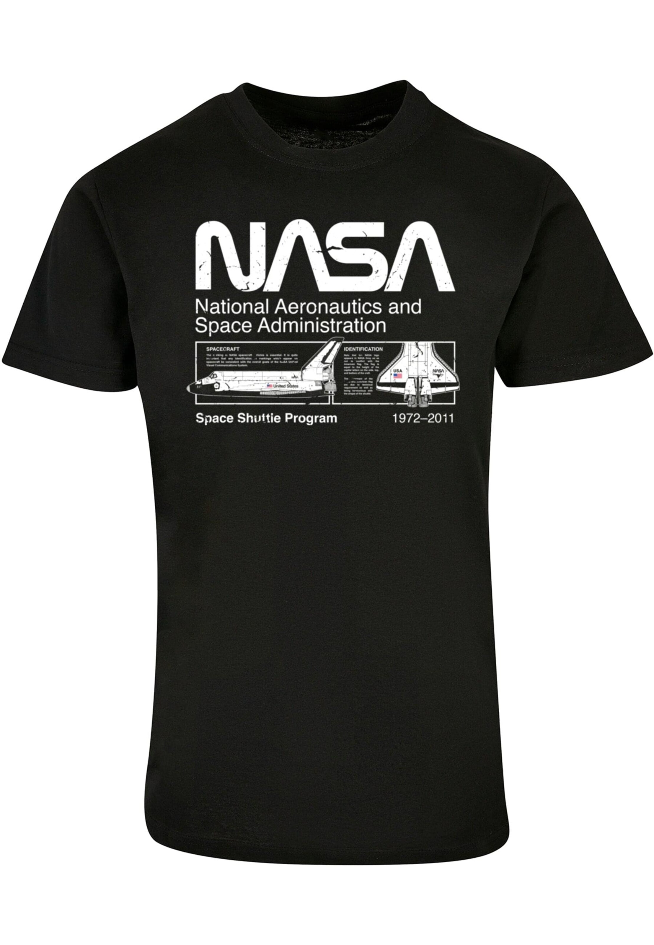 ABSOLUTE CULT Shirt 'Nasa - Space Shuttle Program' in Black: front