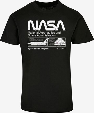 ABSOLUTE CULT Shirt 'Nasa - Space Shuttle Program' in Zwart: voorkant
