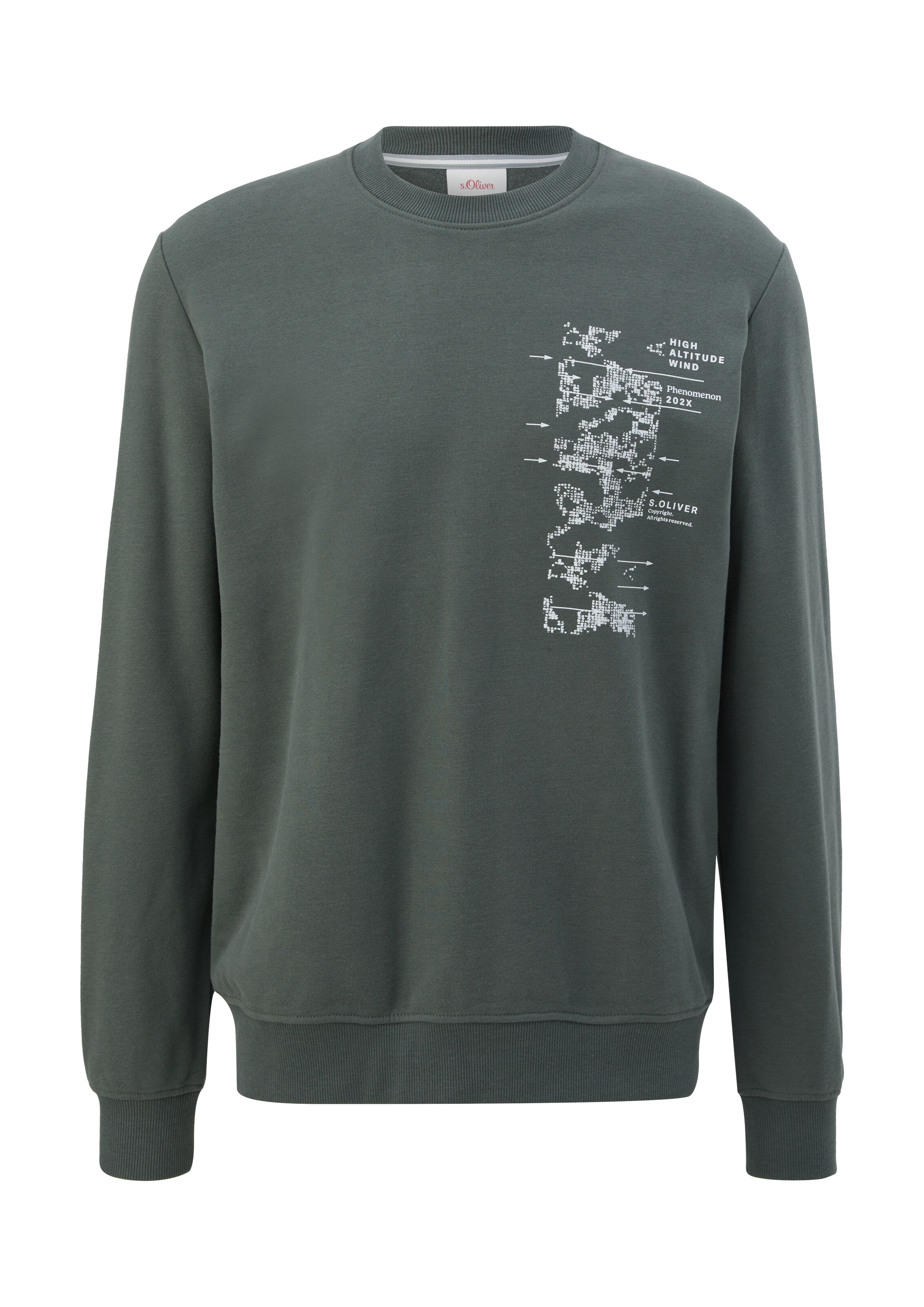 s.Oliver Sweatshirt in Groen: voorkant
