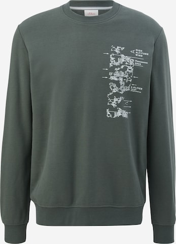 s.Oliver Sweatshirt in Groen: voorkant