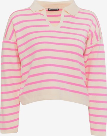 FRESHLIONS Oversized trui ' Larina ' in Roze: voorkant