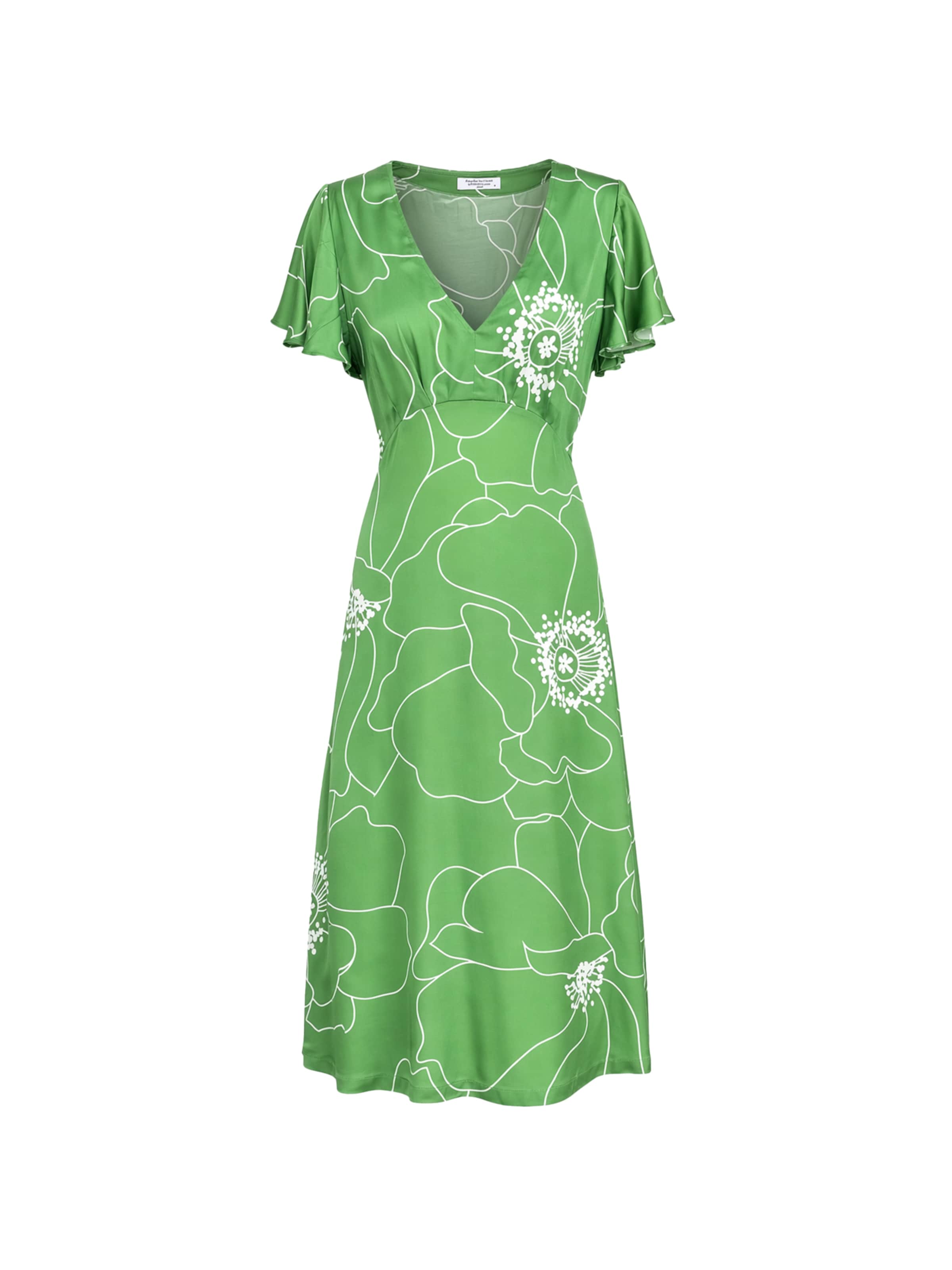 Haris Cotton Jurk 'Haris Cotton' in Groen: voorkant