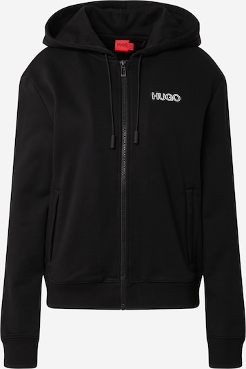 HUGO Sweatjacke 'Dakoto' in schwarz / weiß, Produktansicht
