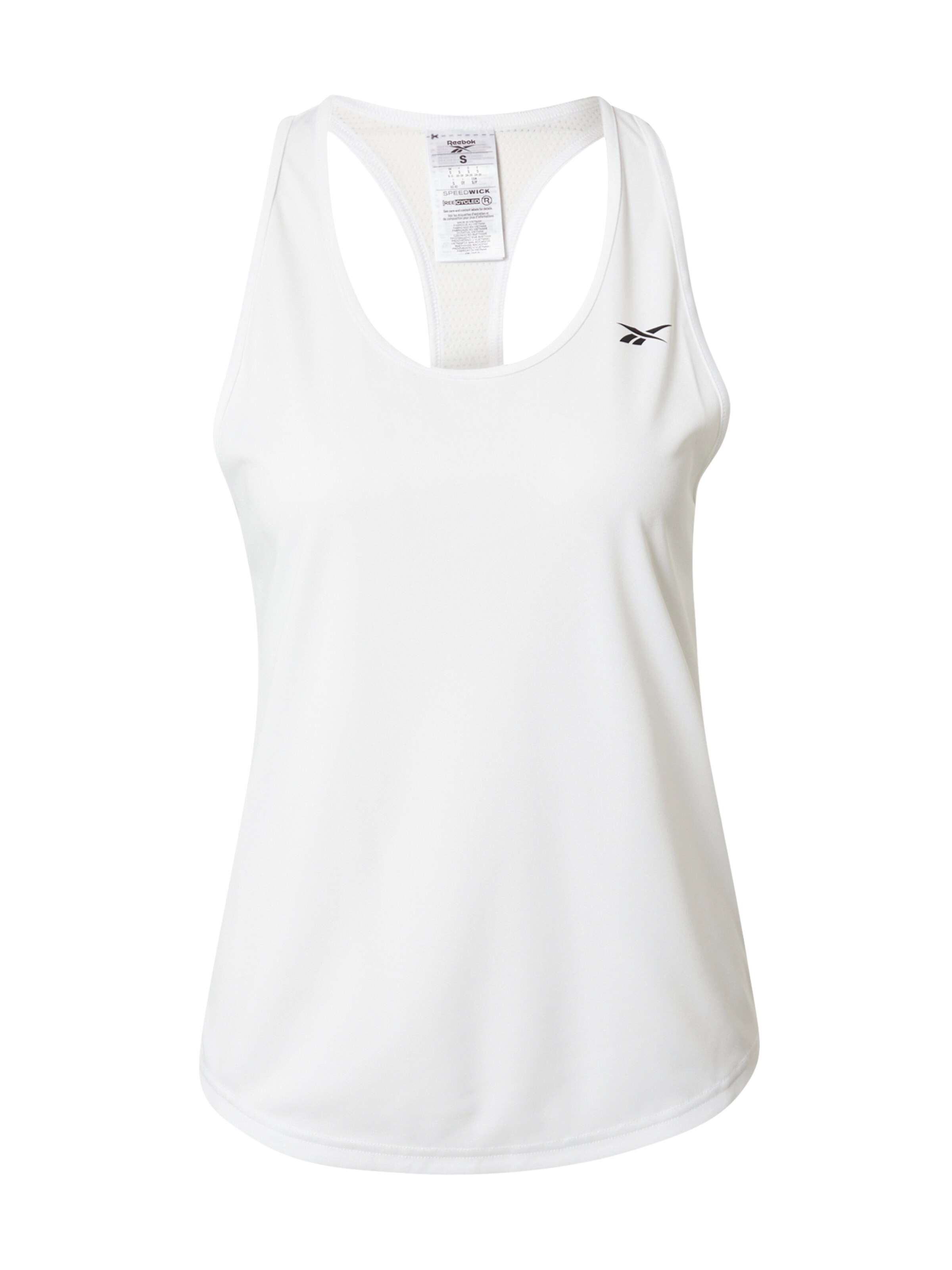 Haut de sport Reebok en blanc : devant