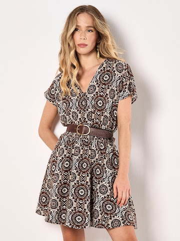 Apricot Dress in Brown: front