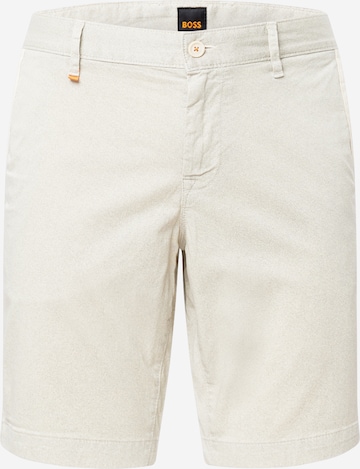 BOSS Orange Chino Pants in Beige: front