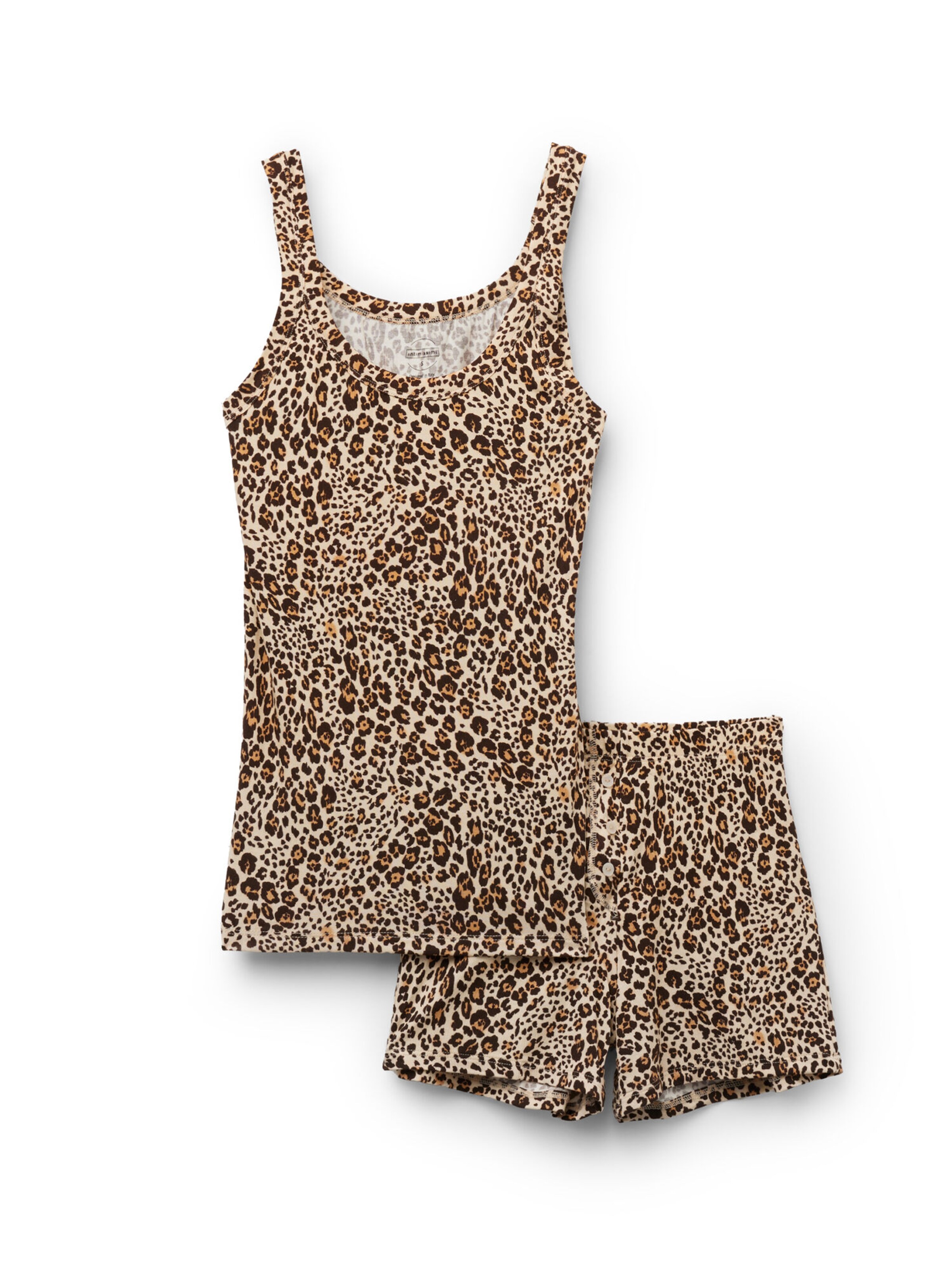 INTIMISSIMI Short Pajama Set 'Simply Iconic' in Beige: front
