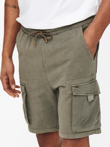 Only & Sons Regular Cargo Pants in Green