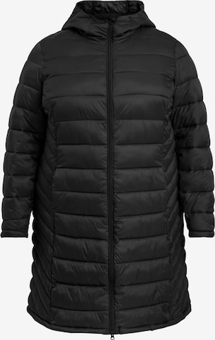 EVOKED Between-seasons coat 'SIBIRIA' in Black: front
