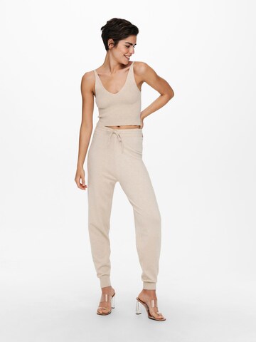 ONLY Tapered Broek in Beige