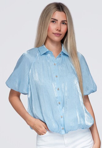 Ombre Blouse in Blauw