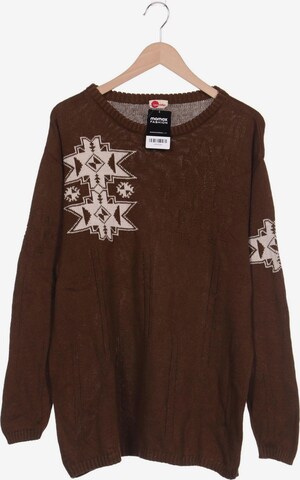 hessnatur Sweater & Cardigan in XL in Brown: front