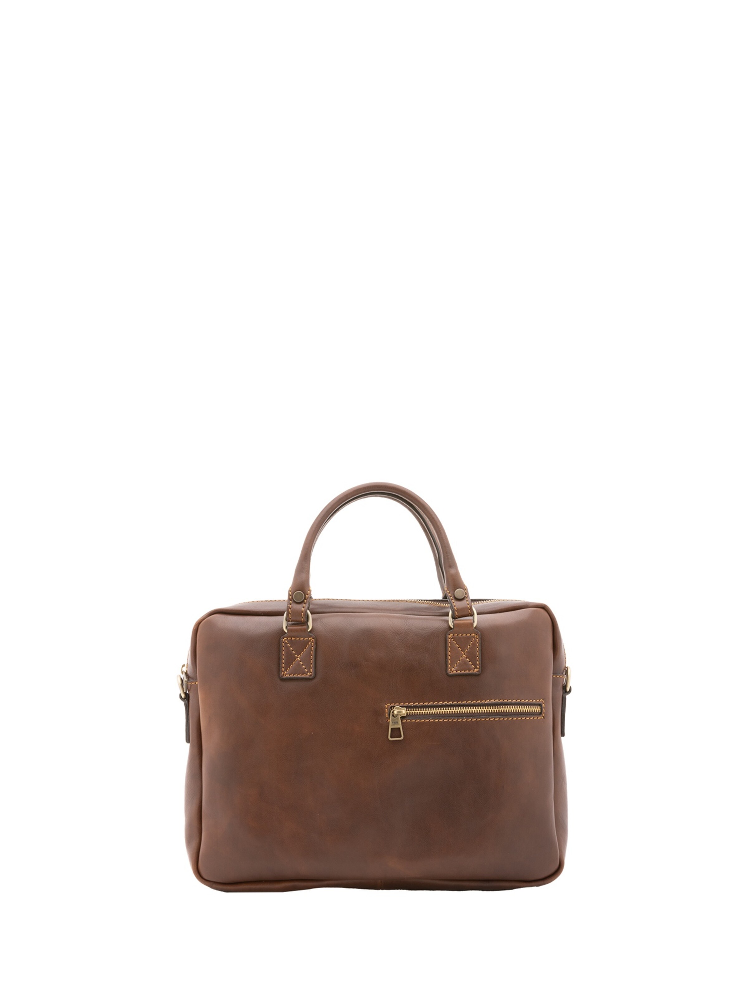 Borsa a mano 'Borsa a Mano Unisex Vera Pelle - Made in Italy' di Alessia Firenze in marrone: frontale