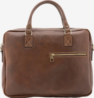 Borsa a mano 'Borsa a Mano Unisex Vera Pelle - Made in Italy' di Alessia Firenze in marrone: frontale