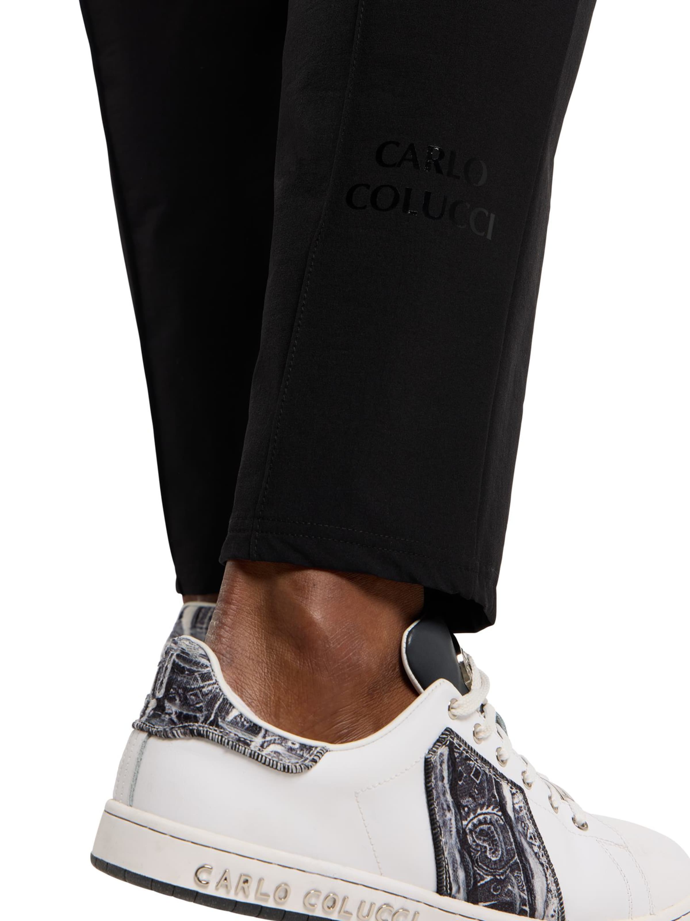 Carlo Colucci Regular Broek 'Ditadi' in Zwart