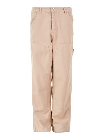 FAMILY 1ST FAMILY 4EVER Wide leg Jeans 'Hard Working' in Brown: front